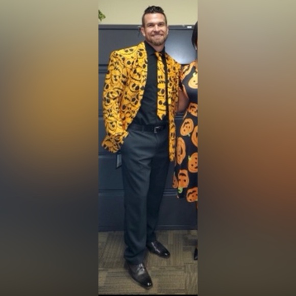 Jack-O-Lantern Jacket Pumpkin Halloween Party Office Fun Favorite SHIPS TODAY! - Picture 10 of 10